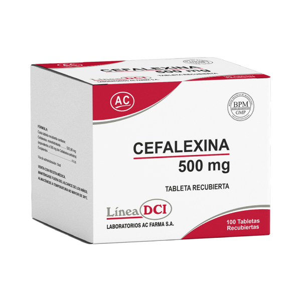 Cefalexina 500mg Tableta Recubierta