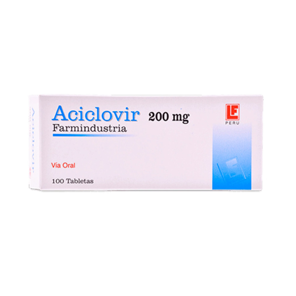 Aciclovir 200 Mg Tableta - Caja 100 UN