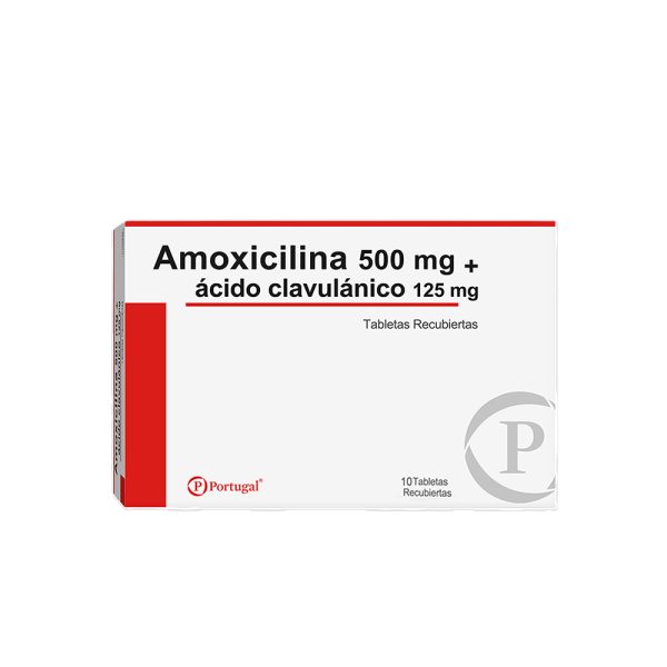 Amoxicilina - Acido clavulanico 500mg /125mg Tabletas recubiertas
