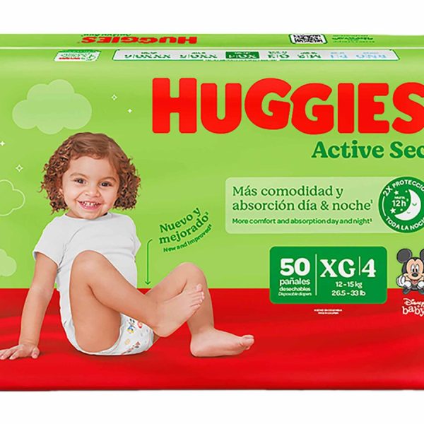 HUGGIES ACTIVE SEC XG 50 UNI