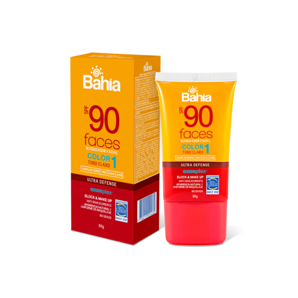 BAHIA 90 FACES BLOQUEADOR FACIAL COLOR 1 TONO CLARO 60G